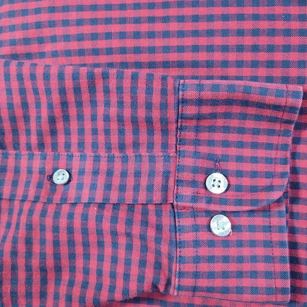 Brooks Brothers Dress Shirt Mens XL Red Long Sleeve Button Down Non Iron Stretch - Picture 3 of 12